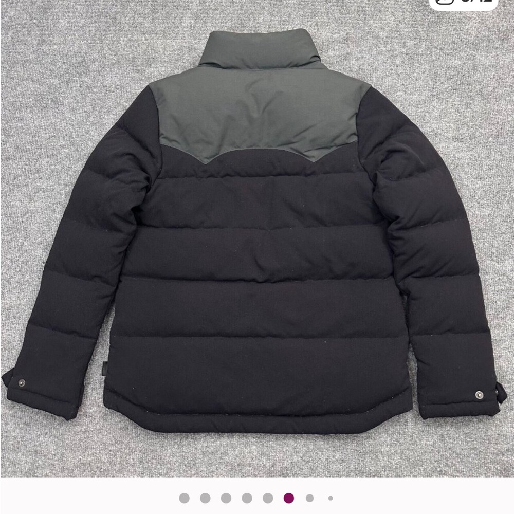 Patagonia Womens Bivy Black Jacket Medium Western Duck Down Insulated - Picture 6 of 12
